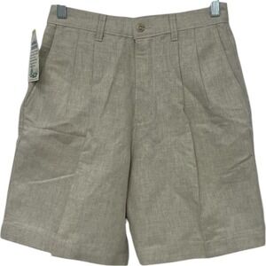 Northern Reflections Chino‎ Short Womens Size 5/6 Beige Mid Rise Pleated NWT